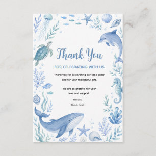 Under the Sea Little Sailor Thank You Card