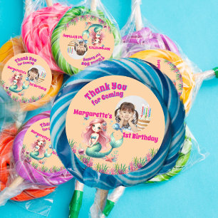 Under The Sea Magical Mermaid Girly Photo  Classic Round Sticker