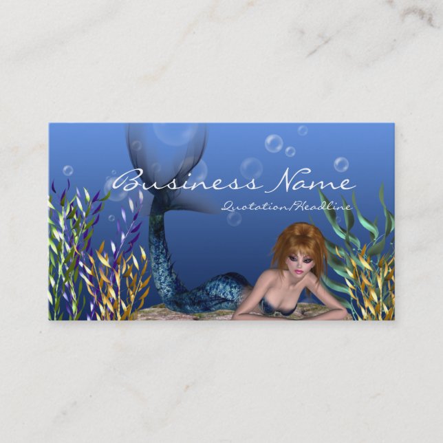 Under the Sea Mermaid 1 - Business Cards (Front)