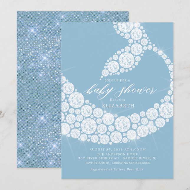 Under the Sea Mermaid Baby Shower Invitation (Front/Back)