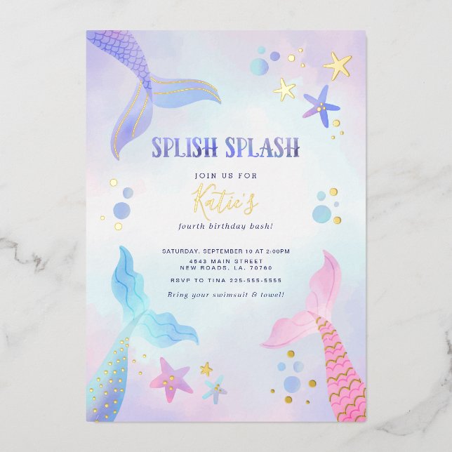 Under the Sea Mermaid Birthday (Front)