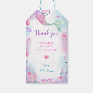 Under The Sea Mermaid Birthday Gift Tag
