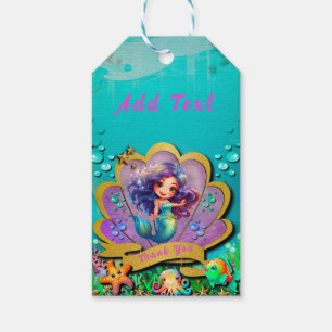 Under The Sea & Mermaid Birthday Girl Party Gift Tags