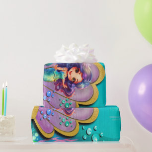 Under The Sea & Mermaid Birthday Girl Party Wrapping Paper