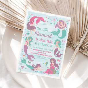Under the Sea Mermaid Birthday Invitation