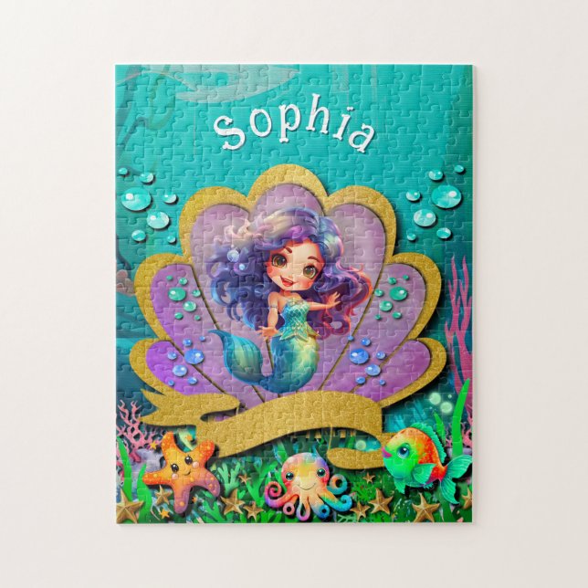 Under The Sea & Mermaid Birthday Jigsaw Puzzle (Vertical)