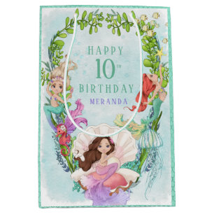 Under the Sea Mermaid Birthday  Medium Gift Bag