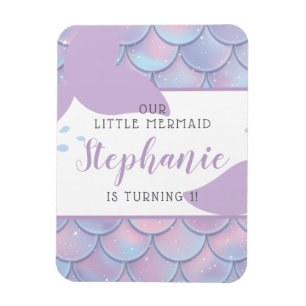 Under The Sea Mermaid Birthday Party Magnet
