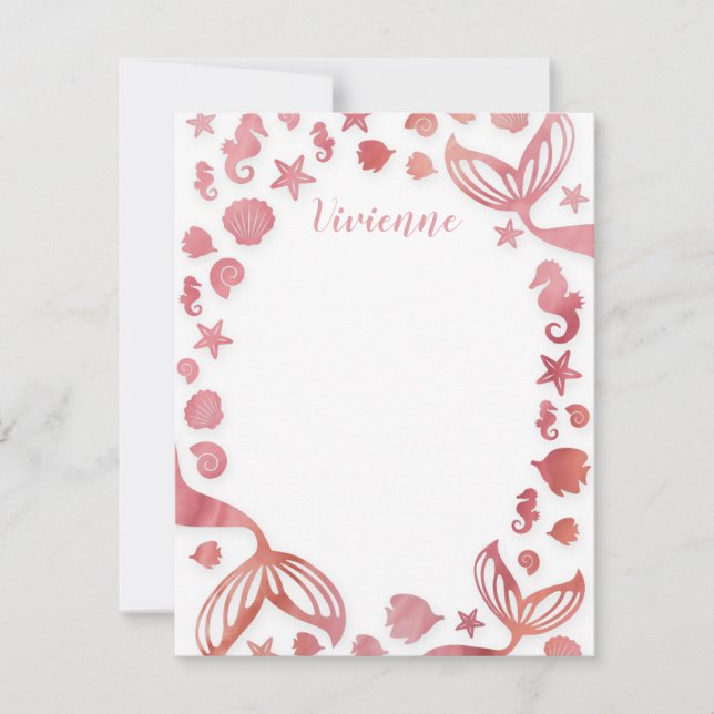 Under the Sea Mermaid Card (Front)