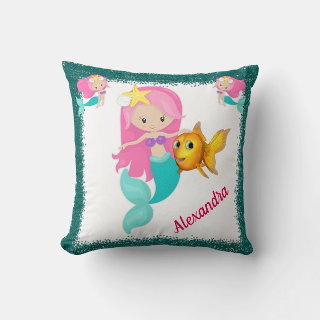 Under the Sea Mermaid Cushion (Front)