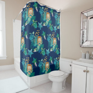 Under the Sea Mermaid Fantasy Blue Shower Curtain