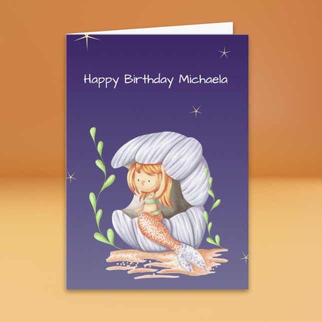 Under the Sea Mermaid Girl Happy Birthday Card (Under the Sea Mermaid Girl Happy Birthday Card)