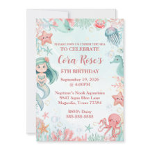 Under the Sea Mermaid Girls Birthday Party 