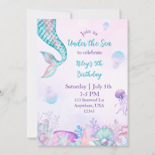 Under The Sea Mermaid Invitation