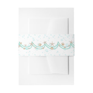 Under the Sea Mermaid  Invitation Belly Band