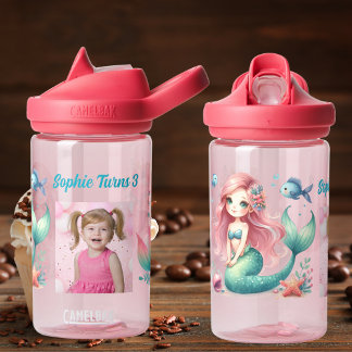 Under the Sea Mermaid  Kids School  Water Bottle 