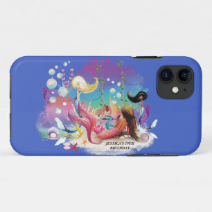 Under The Sea Mermaid Ocean Purple Turquoise iPhone 11 Case