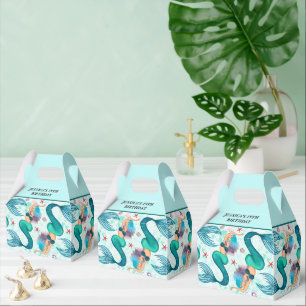 Under The Sea Mermaid Ocean Purple Turquoise Favour Box