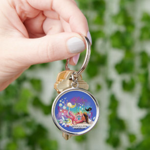 Under The Sea Mermaid Ocean Purple Turquoise Key Ring