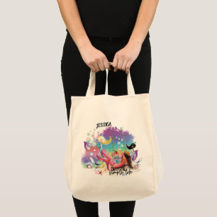Under The Sea Mermaid Ocean Purple Turquoise Tote Bag