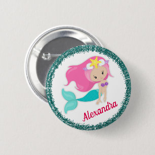Under the Sea Mermaid Party 6 Cm Round Badge