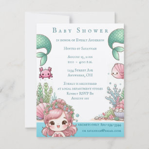 Under the Sea Mermaid Party Invitation