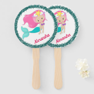 Under the Sea Mermaid Party Personalised Hand Fan