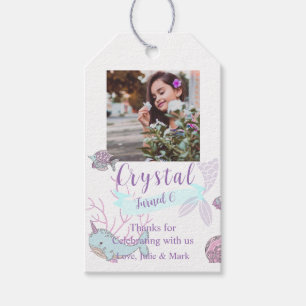 Under the Sea, Mermaid Photo, 6th Birthday  Gift Tags