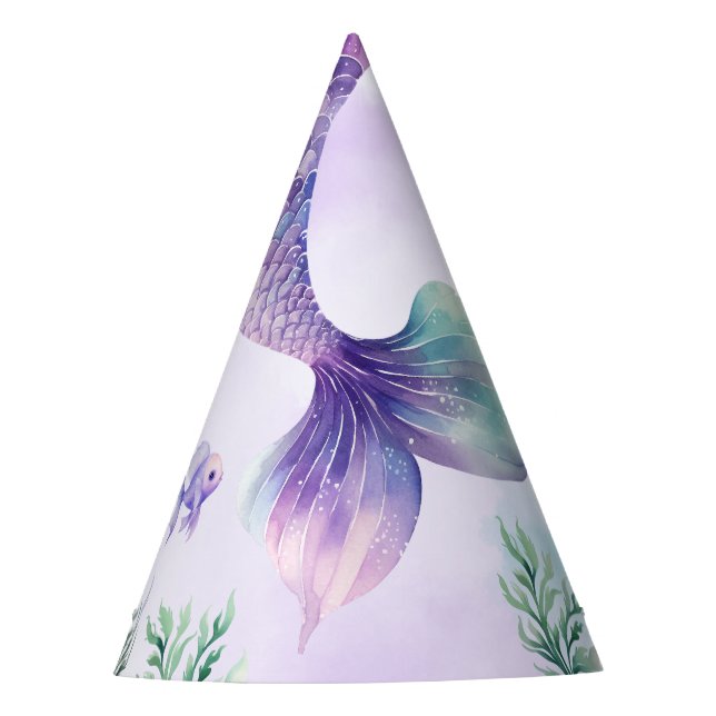 Under the sea Mermaid pool party Hat (Front)