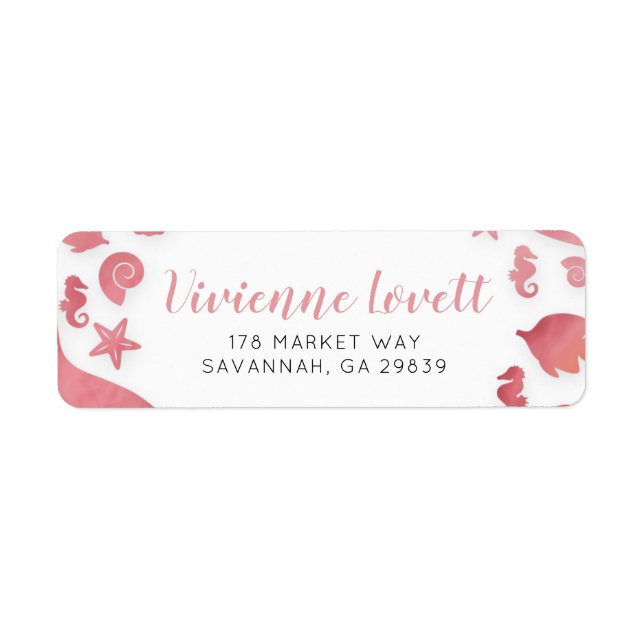 Under the Sea Mermaid Return Address (Front)