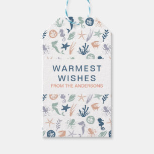 Under The Sea Mermaid Seahorse Starfish Gift Tags