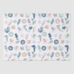 Under the Sea Mermaid Seahorse Starfish  Tissue Paper<br><div class="desc">Add some "Under the Sea" style to your presents with ocean themed tissue paper featuring a pattern of mermaids, starfish, seahorse, seashells, octopus, tropical fish, coral and seaweed. Perfect for Christmas, birthdays, or any special gift-giving occasion. Visit my "It's A Wrap" collection for coordinating gift wrap, gift tags and more....</div>