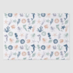 Under the Sea Mermaid Seahorse Starfish  Tissue Paper<br><div class="desc">Add some "Under the Sea" style to your presents with ocean themed tissue paper featuring a pattern of mermaids, starfish, seahorse, seashells, octopus, tropical fish, coral and seaweed. Perfect for Christmas, birthdays, or any special gift-giving occasion. Visit my "It's A Wrap" collection for coordinating gift wrap, gift tags and more....</div>