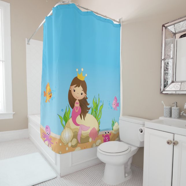 Under the Sea Mermaid Shower Curtain (In Situ)