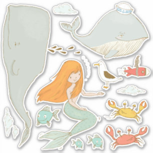 Under the Sea Mermaid Sticker Set