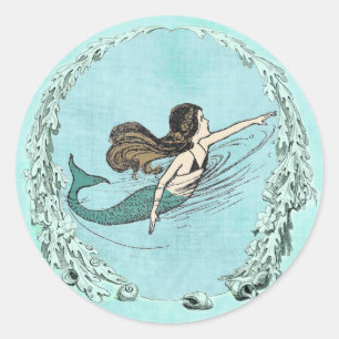 Under the Sea Mermaid Swimming Sticker