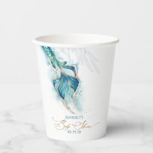Under the Sea Mermaid Themed Baby Shower Paper Cups