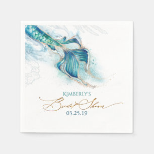 Under the Sea Mermaid Themed Bridal Shower Napkin