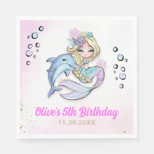 Under the Sea Mermaid Themed Napkin