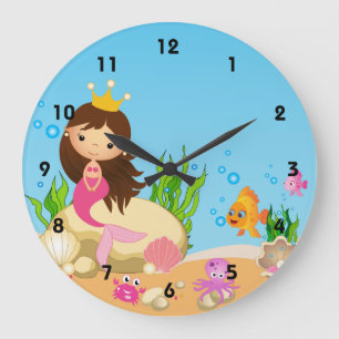 Under the Sea Mermaid Wall Clocks