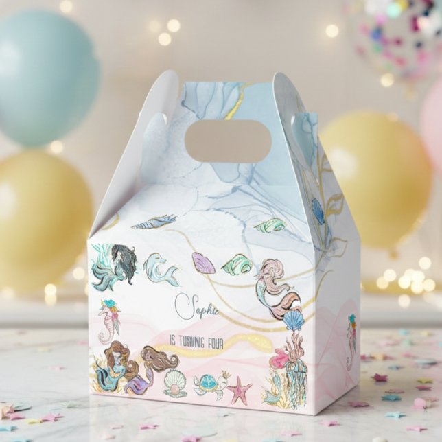 Under the sea Mermaids kids birthday Favour Box (Creator Uploaded)