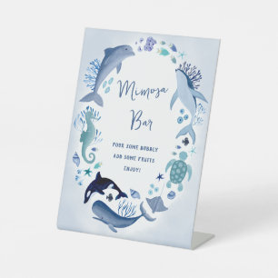 Under the Sea Mimosa Bar Pedestal Sign