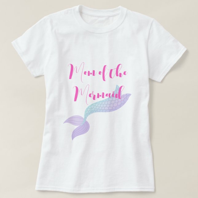 Under the Sea Mum of the Mermaid  T-Shirt (Design Front)