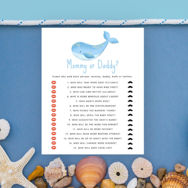 Under the sea - mummy or daddy baby shower game (Creator Uploaded)