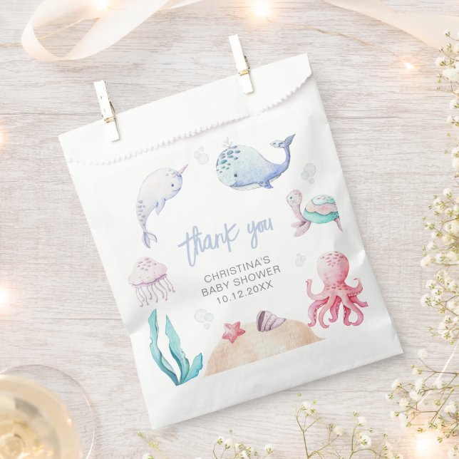 Under The Sea Nautical Baby Shower Favour Bag (Clipped)