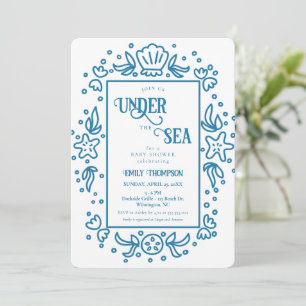 Under the Sea Nautical Ocean Boy Baby Shower Invitation