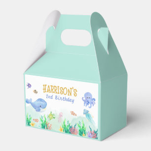 Under the Sea Nautical Whale Turtle Birthday Favour Box