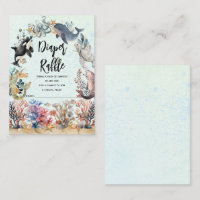 Under the sea neutral Diaper raffle baby shower