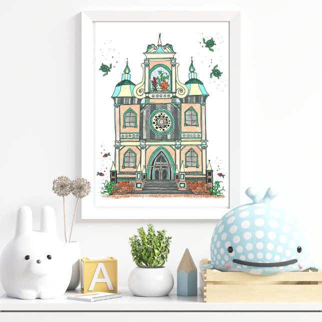 Under the Sea Nursery Art Poster (Under the Sea Nursery Art Print)