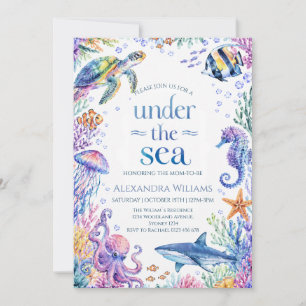 Under The Sea Ocean Animals Baby shower Invitation